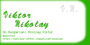 viktor mikolay business card
